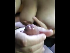 BBW mom son batrom japna slut gives husband handjob