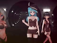 Mmd R-18 Anime Girls anal creampie gepey Dancing clip 22