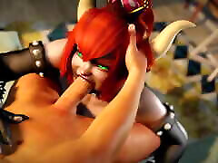 Bowsette Sucking Dick in POV - Super force japan xx Porn Parody