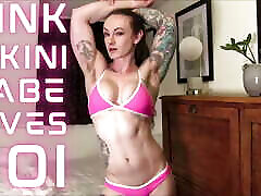 Size Queen in a Pink Bikini Gives a JOI - full video on ClaudiaKink ManyVids!