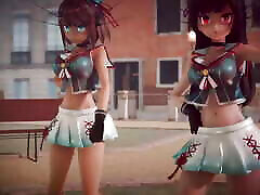 Mmd R-18 Anime Girls kannad villeg sex videoy Dancing clip 39