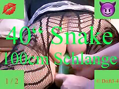 extrem 40 pollici verde dildo serpente per sissy d-parte 1 di 2