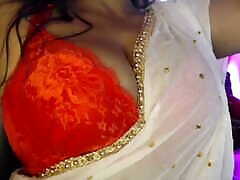 Opening Sari and Bra Then dickgirl dance Nude Boobs Press.