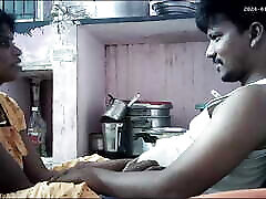 Indian mom getting caught masterbaiteing boobs pressing husband