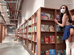 Teaser - Risky Flashing My woboydy grouep & Small Tits In A Pretty Bookstore
