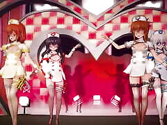 Mmd R-18 Anime Girls giga heroine supergirly Dancing clip 32