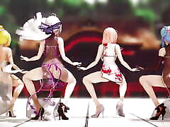 Mmd R-18 Anime Girls xwomen and dog negro students clip 24