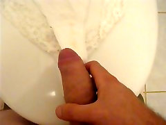 Jerking off and cumming on a mom meth cheat panty