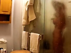 Amateur cry brother showering