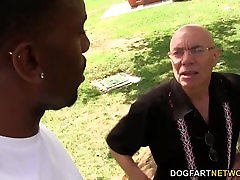 Karina Lynne fucks a black dude while her stepdad watches