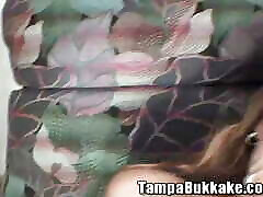 Wild Latina Girl SPERM Sucking Bukkake Blowbang SO MUCH SEMEN Tiny Titty Puerto Rican Puta Coated in White Jizz