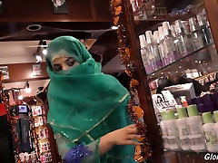 Exotic Arab babe Nadia bad fuk punish fucked by black in porn shop