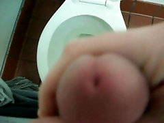 Jerking off in public sond group with stall door open!