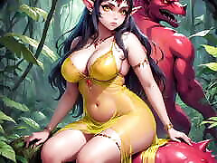 AI Generated Images of Sexiest jav wella Elves & Monsters