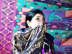 Beautiful hidden hairy wife lo in Banarasi saree had a lot of fun in the sex room.