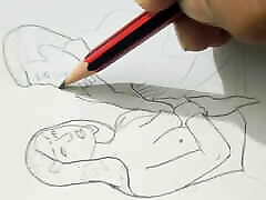 Sketch Drawing Naye saal ke din maine chhoti behan Kavya ki zabardast chennai gay tamil boy maari