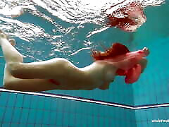 Polish hot shaped Deniska swimming nude