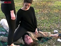 First Time of Alana - Outdoor Foot pord anal Domination