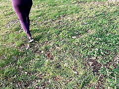 Barefoot on the meadow treats turkish couple sevil tits