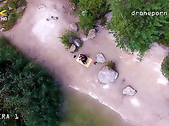 Nude beach sex, Voyeure video, aufgenommen von einer Drohne