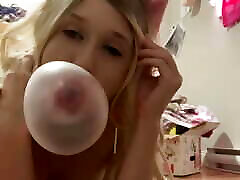 Custom Bubble Blowing and Dildo Riding Vid Showing off Body Close Ups at the End