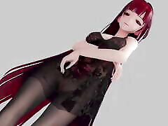 Honkai Impact Raiden hot girls xex I&039;m so Hot Strip Show Hentai Mmd 3D Red Hair Color Edit Smixix