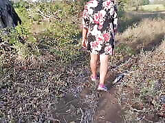 She rides a Hot and Strange Outdoor Situation ending in Pussy Fucking