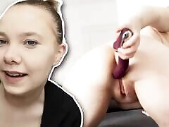 TEEN BBW FUCKS HERSELF!!! 18yo Girl with huge tits Fucking her Pussy!!