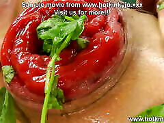 Slippery when wet Hotkinkyjo extreme green leafs anal insertions & prolapse