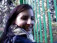 Pretty brunette gets her little ass fucked!