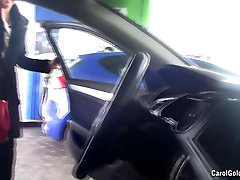 old man breast sucking Goldnerova car wash striptease