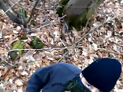 young man cuckold bj cim in the woods