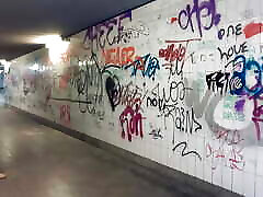 I was really horny today and showed myself in the underpass. I was really horny today and showed myself in the underpass.