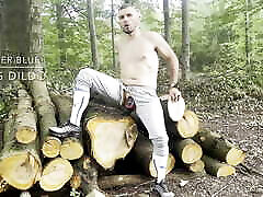 Horny Soccer player male-pussy outdoor training with cum and milk enema in the football kit