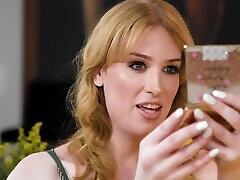 Shemale Erica Cherry fucks shaved pussy of colored nail footjob Aiden Ashley