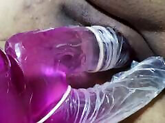 My first double penetration with a mega dildo My first double penetration with a mega dildo