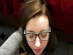 Super cute nerdy girl....Hot malay fuck arab on her face and glasses