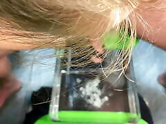 Old lady milking huge dick underwater.