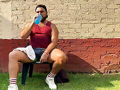 Scruffy Stocky in the Garden Scruffy Stocky in the Garden