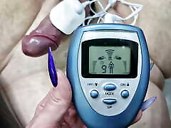 CBT, games with electricity. Dominatrix Nika connected an electrostimulator to the cock and balls of her BDSM slave. CBT, games with electricity. Dominatrix Nika connected an electrostimulator to the cock and balls of her BDSM slave.