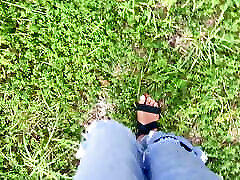 Mommy Walks Barefoot Outside Mommy Walks Barefoot Outside