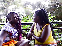 Curvy African BBW lesbians enjoy a hot meaty pussy feast!