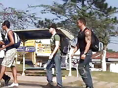 Muscular Tattoed Hunk Junior Pavanelo Proposed Cute Twink Yuri Prado to Enjoy Boat Trip