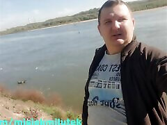 mastrubation walking beside the river