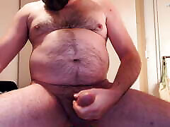 Hairy Bear Jerking off Big Dick Hairy Bear Jerking off Big Dick