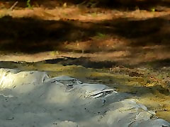 Bikini girl in the mud