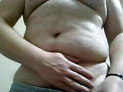 Straight Man is Showing His Fat Belly and Tits Straight Man is Showing His Fat Belly and Tits