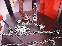 Busty German whore fucked hard with big dildos