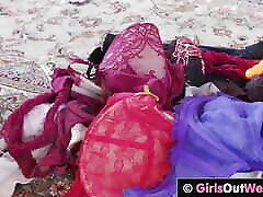 Curvy hairy lesbians love anal penetration