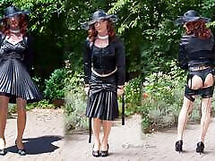 CD Lady in a shiny pleated satin gown CD Lady in a shiny pleated satin gown